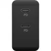 Indoor Charger Goobay 61757 Fast Charging USB Type-C 2 Ports Black
