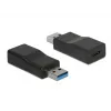 Cable gender changer DeLOCK 65696 USB 3.1 Gen 2 Type-A to Type-C Black