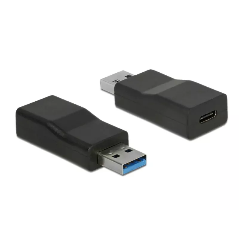 Cable gender changer DeLOCK 65696 USB 3.1 Gen 2 Type-A to Type-C Black