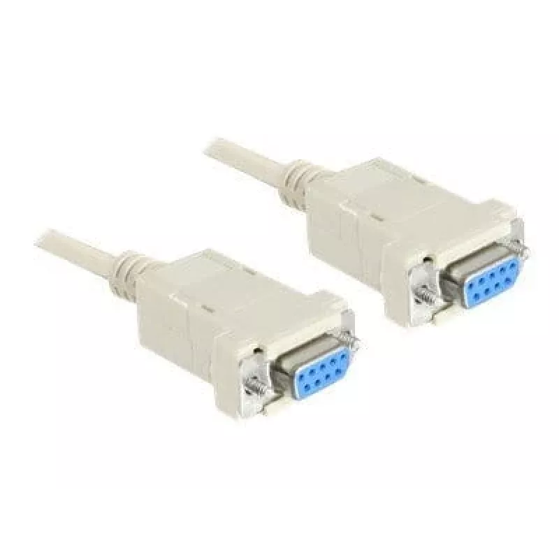 Serial Nullmodem 9 pin female auf 9 pin female 1.8 m, Cable Grey, 1,8 Meter
