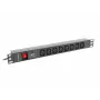 Lanberg PDU-08I-0200-C20-BK Stromverteilereinheit (PDU) 1U Schwarz 8 AC-Ausgänge (PDU-08I-0200-C20-BK)
