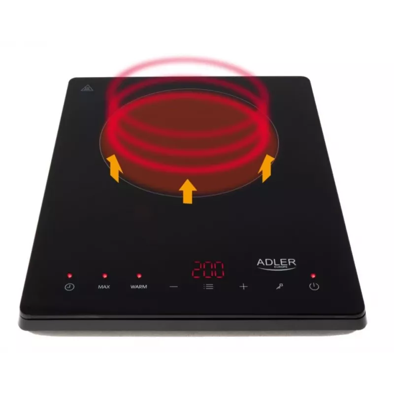 Adler AD 6513 hob Black Countertop 29 cm Zone induction hob 1 zone(s)