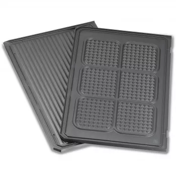 Grill Plate top, ribbed / Waffelmuster (Anthracite, for Contact Grill PG 4.3, PG 4.4)