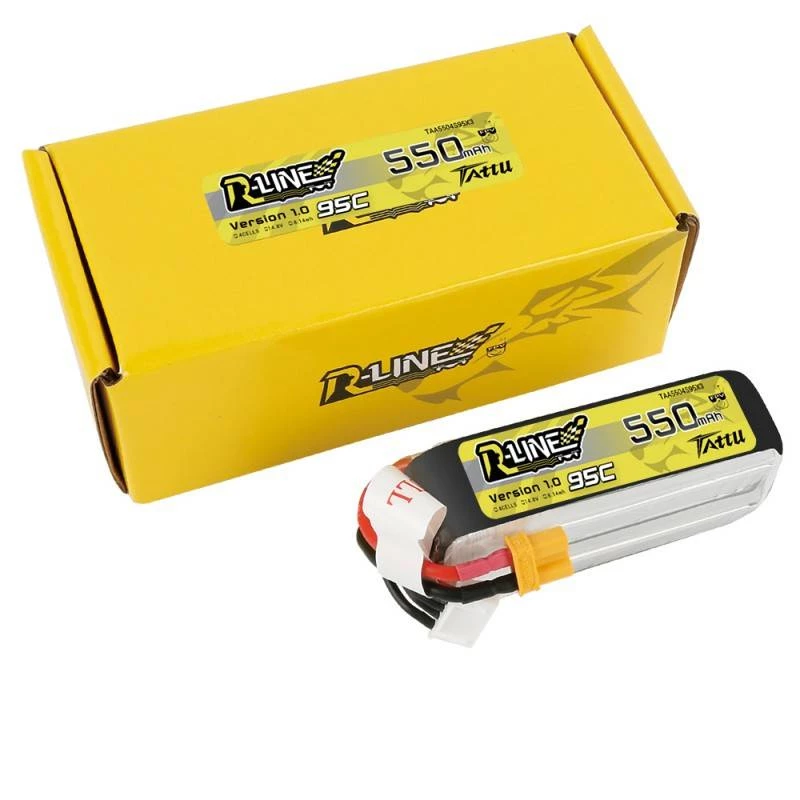 Battery Tattu R-Line 550mAh 14.8V 95C 4S1P — LiPo pack for RC models