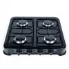 Gas Hob PROMIS KG400C, 4 zones, rotary front controls, LPG, metal top, countertop