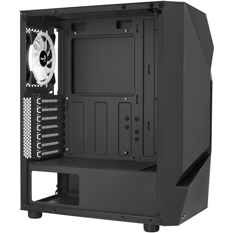 Aerocool Scape-G-BK-v2 Midi-Tower, Tempered Glass, FRGB - black