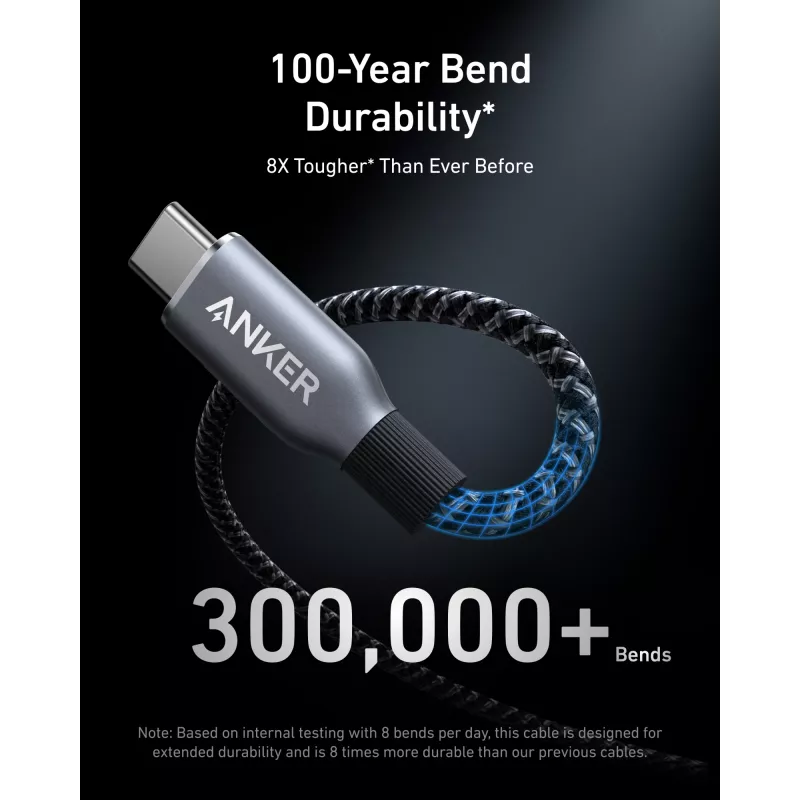 Anker Innovations Prime USB-C to Cable 90cm 240W Upcycled-Braided - Cable - Digital/Data (A88E2011)