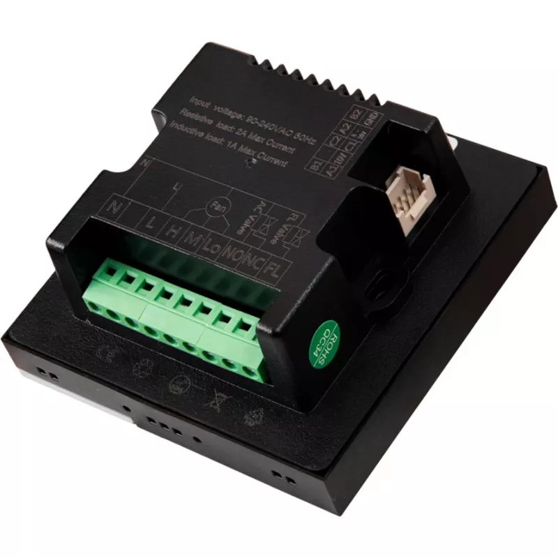 Smart HVAC thermostat Shelly LinkedGo Black — digital Wi‑Fi (802.11b/g/n), 87×87×35 mm