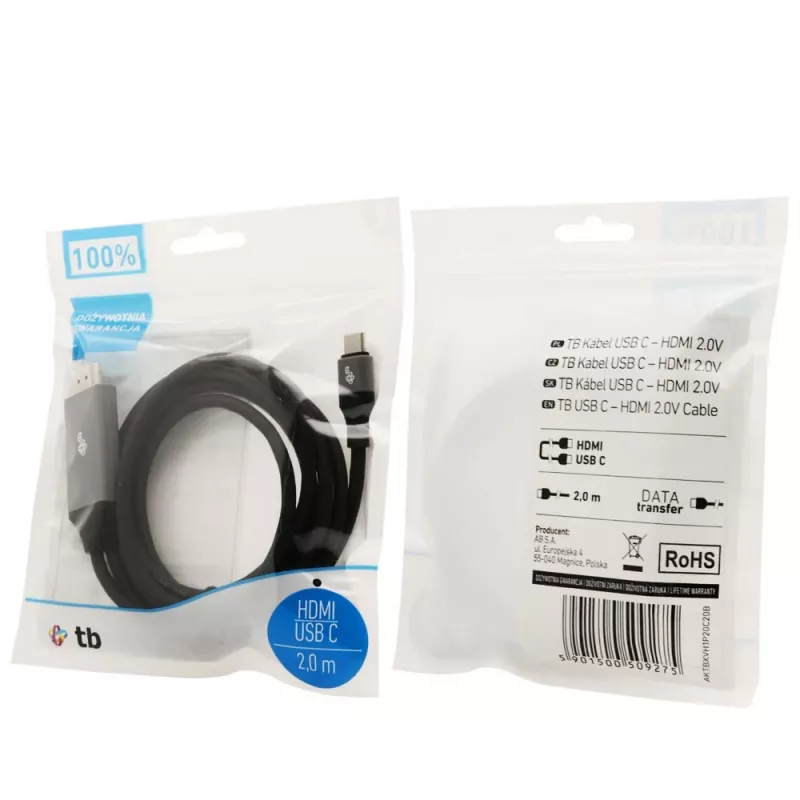 TB Cable HDMI 2.0V - USB 3.1 Type C (AKTBXVH1P20C20B)