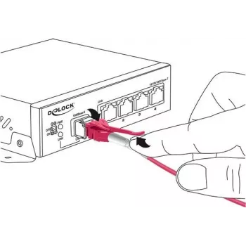 Fibre optic cable DeLOCK 85132 1 m LC Pink