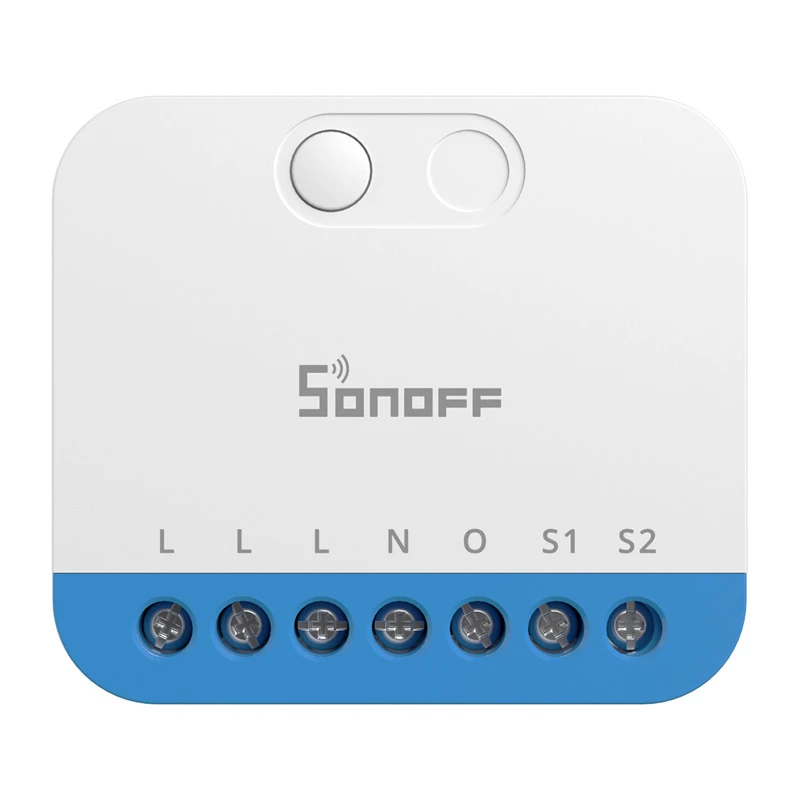 Wall-mounted Sonoff MINI-ZBDIM Zigbee smart mini controller/dimmer for lighting — compact in-line module