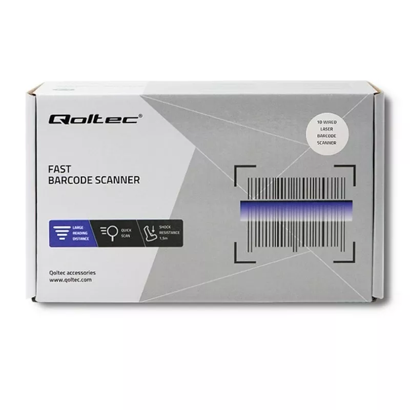 Handheld barcode reader Qoltec 50860