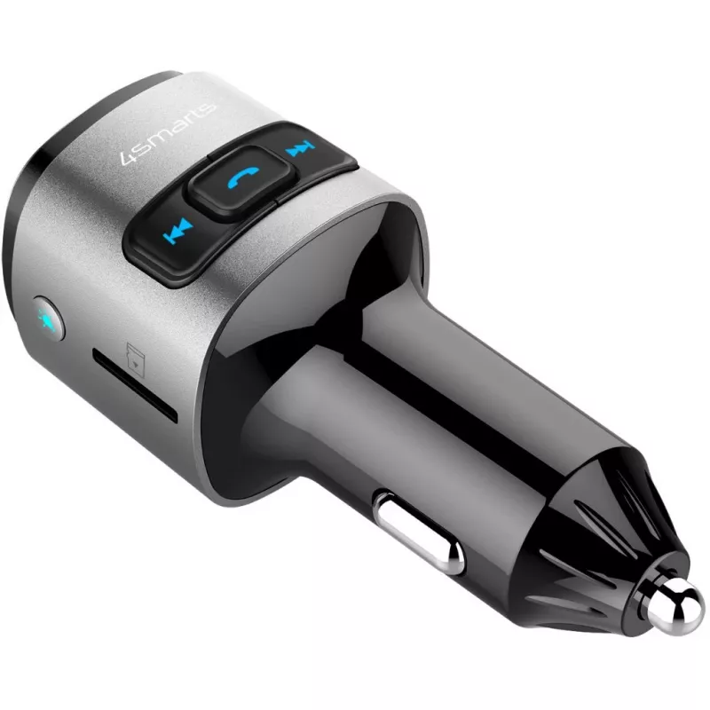 FM transmitter 4smarts 456201 Cigar lighter Black Silver AM FM Bluetooth