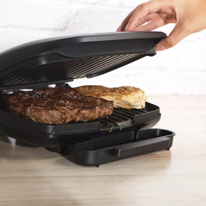Electric grill Petra PT4366MBLKVDE black with non-stick surface and adjustable temperature
