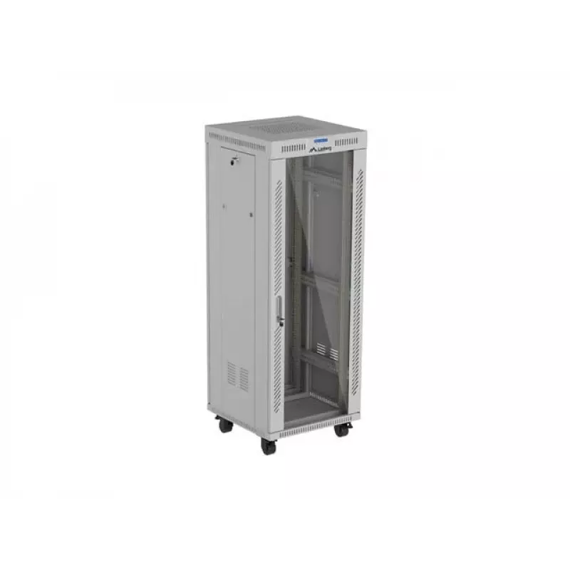 LANBERG 19 inch 32U Standing Rack Cabinet 600×600 mm Gray with Perforated Doors and LCD (Flat Pack)