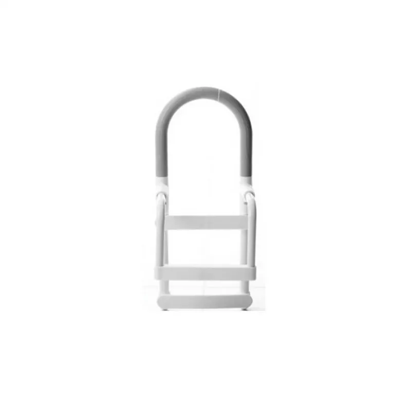 Rounded bath handle with non-slip grip