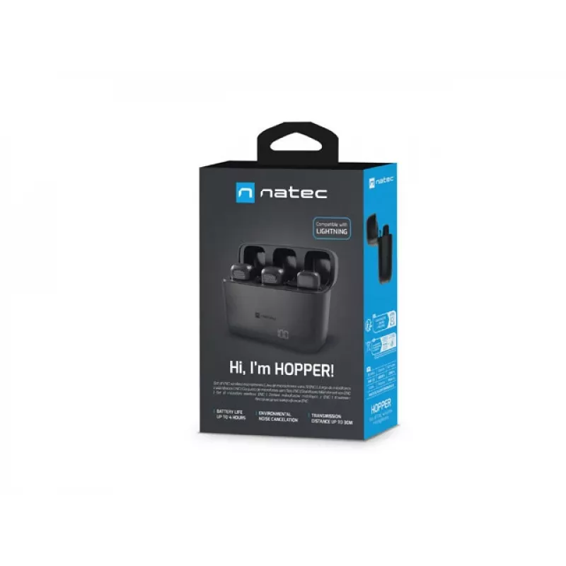 NATEC Hopper Black Lavalier/Lapel microphone