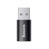 Adapter Baseus Ingenuity USB Type-A (female) to USB Type-C (male) 10 Gbit/s, black, 14×22×8 mm