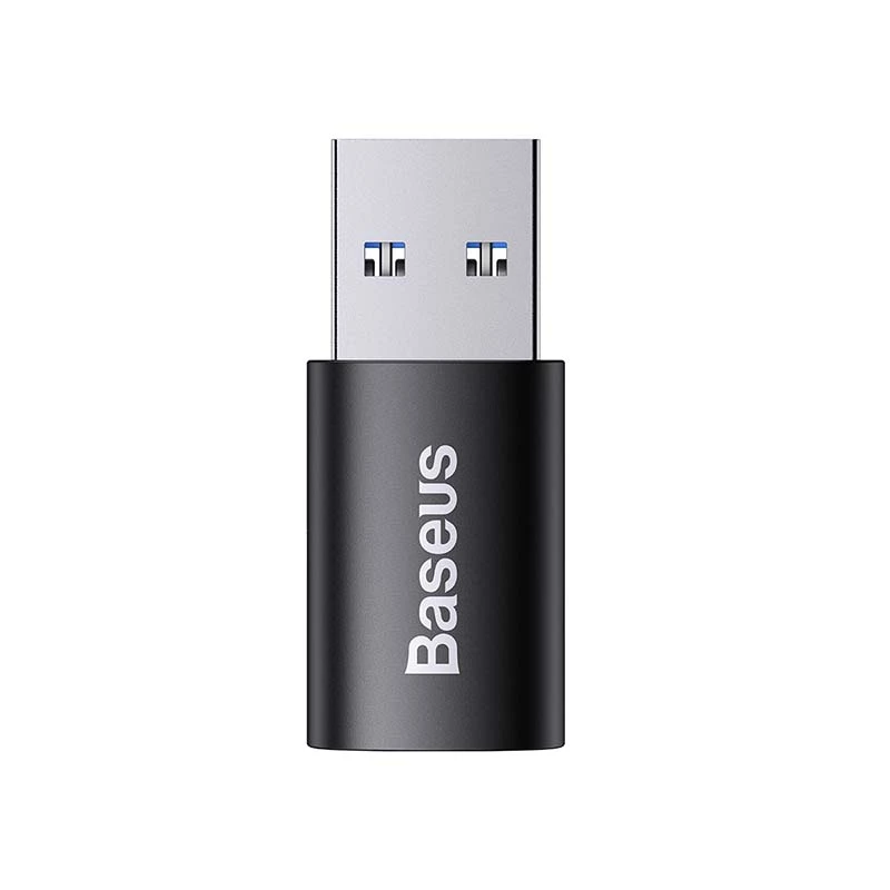 Adapter Baseus Ingenuity USB Type-A (female) to USB Type-C (male) 10 Gbit/s, black, 14×22×8 mm