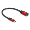 USB Adapter DeLOCK 60172 USB Type-C male to USB Type-A female 10 Gbps 15 cm red metal
