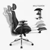 Swivel chair mark adler MA-EXPERT 5.7 — ergonomic mesh office chair, adjustable height, headrest, armrests, footrest, black