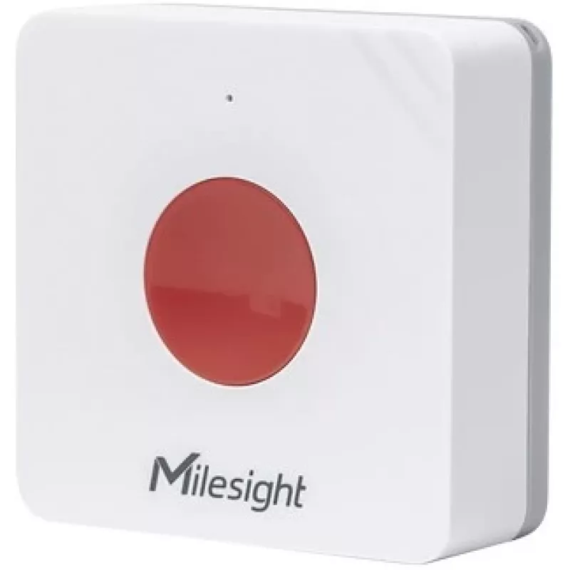 Wireless medical panic button Milesight WS101915M, battery-powered LiCoO2, 50×50×18 mm, white