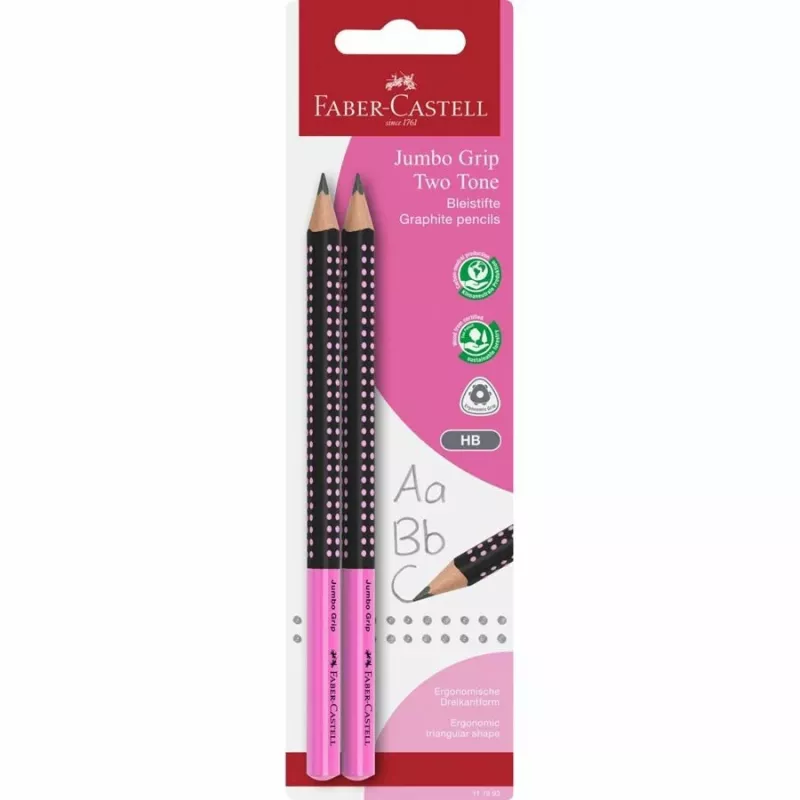 FABER-CASTELL pencil Jumbo Grip Two Tone 2xBS BK