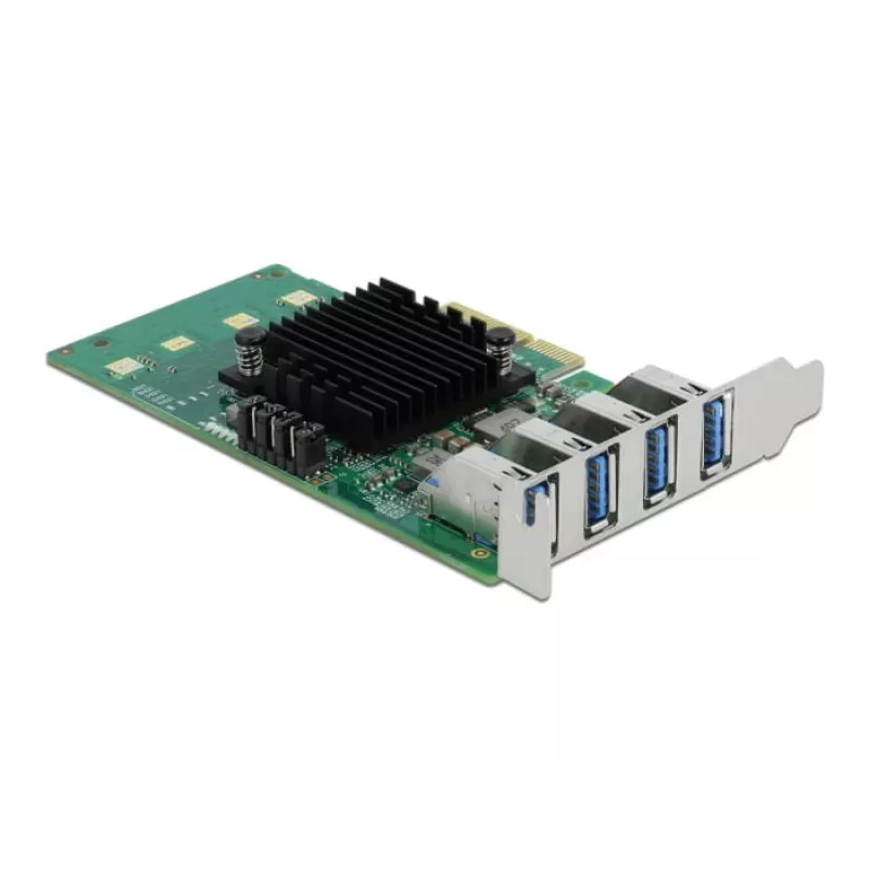 DeLOCK PCI Express x4 Card to 4 x external USB 3.0 Quad Channel - Low Profile Form Factor