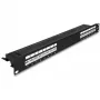 DeLOCK 66876 patch panel 1U Cat6a Black Metal
