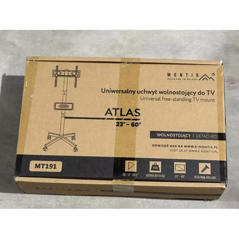 Mobile TV Stand MONTIS MT191 ATLAS for 26–60 inch screens, max load 35 kg, VESA up to 400x400