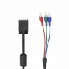 VGA to 3×RCA Cable SBOX VGA-1022 M/M 2 m, male VGA to three RCA composite, 2-meter length