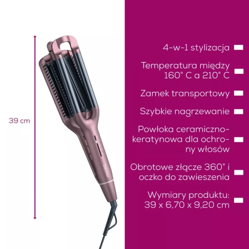 Hair styler Beurer HT65 2-in-1 curling and straightening tool, model HT65