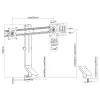 Monitor holder MACLEAN MC-854 for two monitors 17–27 inch VESA 75x75 / 100x100, dual-arm desk mount