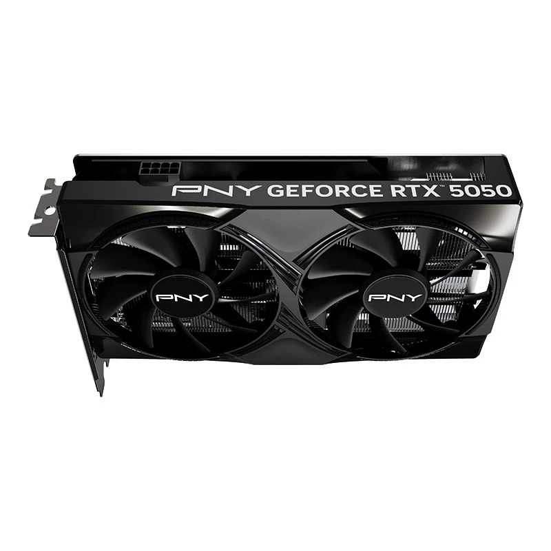Graphics card PNY GeForce RTX 5050 — 8 GB GDDR6, 2317 MHz, 128-bit, PCIe x8 5.0, dual-fan cooling