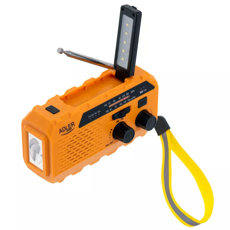 Portable radio Adler AD 1197 with flashlight and alarm function