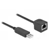 Serial Connection Cable DeLOCK 64163 USB 2.0 Type-A to RS-232 RJ45 50 cm black