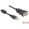 DeLOCK Adapter USB 2.0 Type-A to Serial RS-232 D-Sub 9 pin male 0.25 m