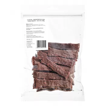 Treat PETITTO Monoprotein Meat Strips Duck 400 g — single-protein training snack for dogs, protein 47.3%, fat 23.4%