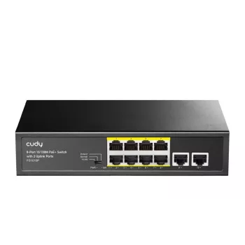 Cudy FS1010P network switch Fast Ethernet (10/100) Power over Ethernet (PoE) Black