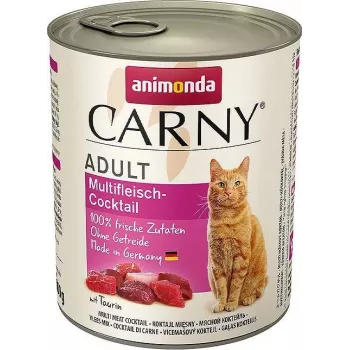 Wet cat food animonda Carny 800 g — canned adult formula, beef, protein 11.5%, fat 6.5%