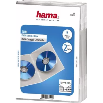 Hama Double DVD Jewel Case, Slim 5 , transparent 2 discs