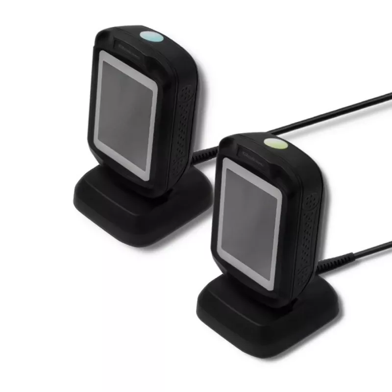Fixed 1D/2D barcode reader QOLTEC 50864, LED sensor, USB wired, black, 145×85×80 mm