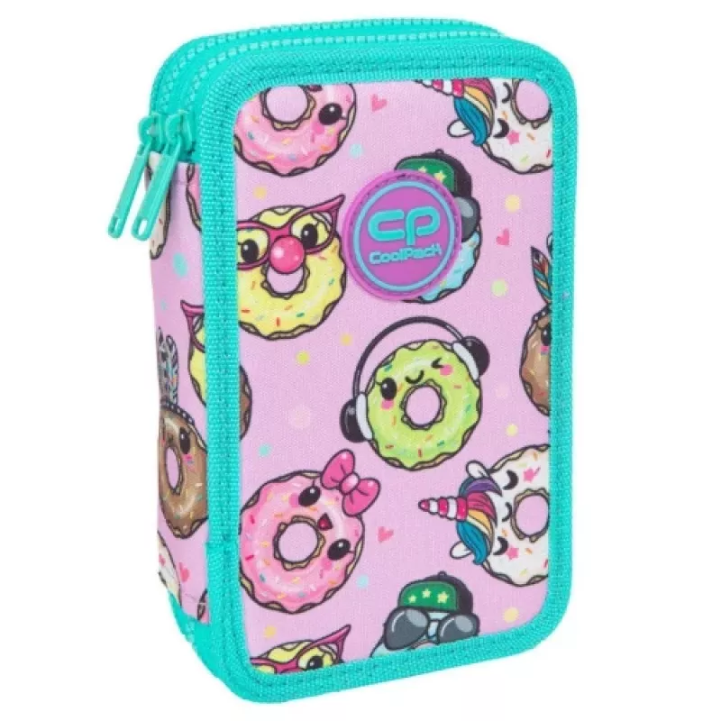 Pencil case cool pack Jumper 2 — double-decker compartment design, zip closure, fabric finish
