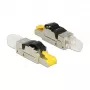 Wire connector RJ45 DeLOCK 86485 Black Silver Transparent Yellow