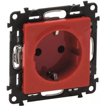 Legrand 753129 Schuko Socket with Increased Touch Protection Valena Life Red (753129)