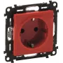 Legrand 753129 Schuko Socket with Increased Touch Protection Valena Life Red (753129)