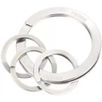 Key ring TROIKA NAIL GUARD Silver Stainless steel 6 mm height 3.5 cm diameter