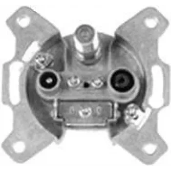 Outlet box TV coaxial Televes SD33ST-DC Silver for wall mounting