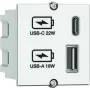 Power strip Bachmann 917.2271 with USB A and USB C 22W output, multi-socket power extension