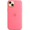 Silicone Case Cover Apple iPhone 15 Plus Pink Monochromatic 6.7 inch